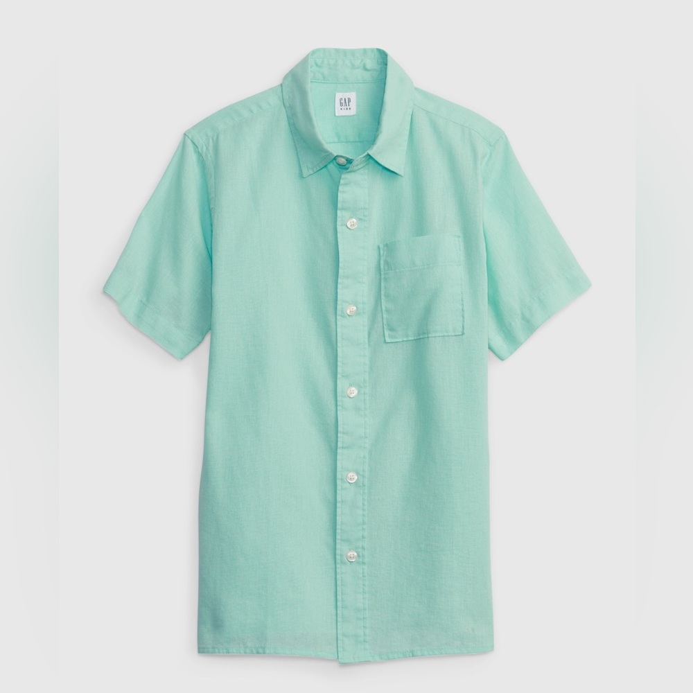 Gap Kids Linen - Cotton Blend Oxford Shirt